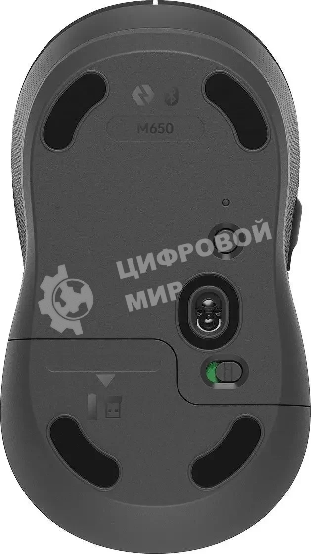 Мышь беспроводная Logitech M650 графитовый, 4000 dpi, радиоканал, Bluetooth, USB, кнопки - 5