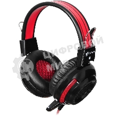 Наушники Oklick HS-G300 черный/красный 2.2 м мониторы оголовье (AH-V1)