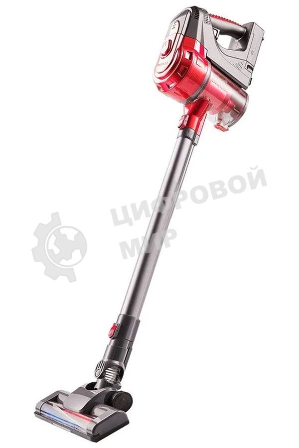 Пылесос вертикальный Kelli KL-8022 красный, питание от аккумулятора, 250 Вт, уборка сухая, пылесборник 1 л