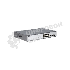 Коммутатор Managed L2 Switch 8x1000Base-T, 2x1000Base-X SFP, RJ45 Console, 19