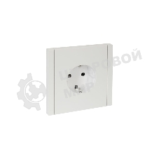 Розетка СП FORTE&PIANO FP215 16А с заземл. защ. шторки винт. крепл. белый IEK FP-R14-16-K01