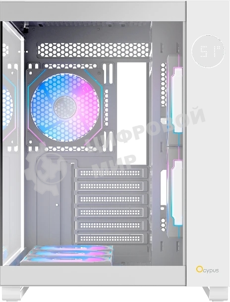 Компьютерный корпус Ocypus Iota C70 WH ARGb ATX/win/белый/6 ARGb fans/no PSU/Tempered Glass