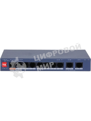 Коммутатор Dahua DH-CS4010-8ET2GT-60 8-портовый PoE с функцией облачного управления, 8xRJ45 100Mb, 2xRJ45 1Gb uplink