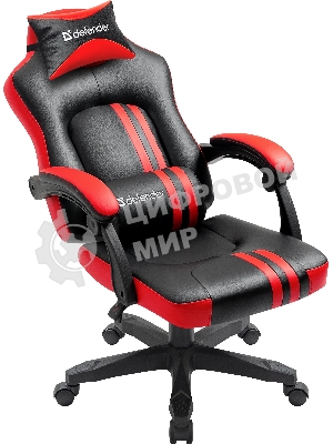 Кресло Defender MERCURY BLACK/RED черный/красный, экокожа