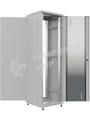 Шкаф коммутационный NTSS Премиум (NTSS-R18U6060GS) напольный 18U 600x600 мм пер. дв. стекл металл 900 кг серый 510 мм 903 мм IP20