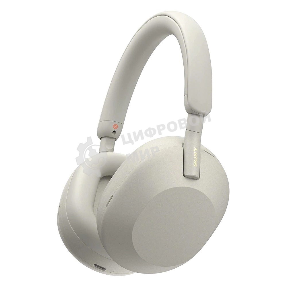 Гарнитура беспроводная/проводная Bluetooth Sony WH-1000XM5, серебристый