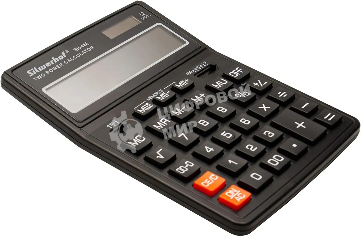 Калькулятор настольный Silwerhof SH-444 черный 12-разр.