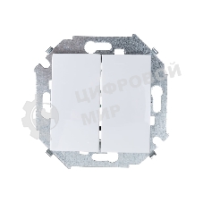 Механизм выключателя 2-кл. СП Simon15 16А IP20 бел. Simon 1591398-030