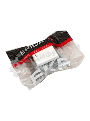 Механизм выключателя EKF UP1-SWW-14 одноклавишный, с подсветкой, белый Эпика