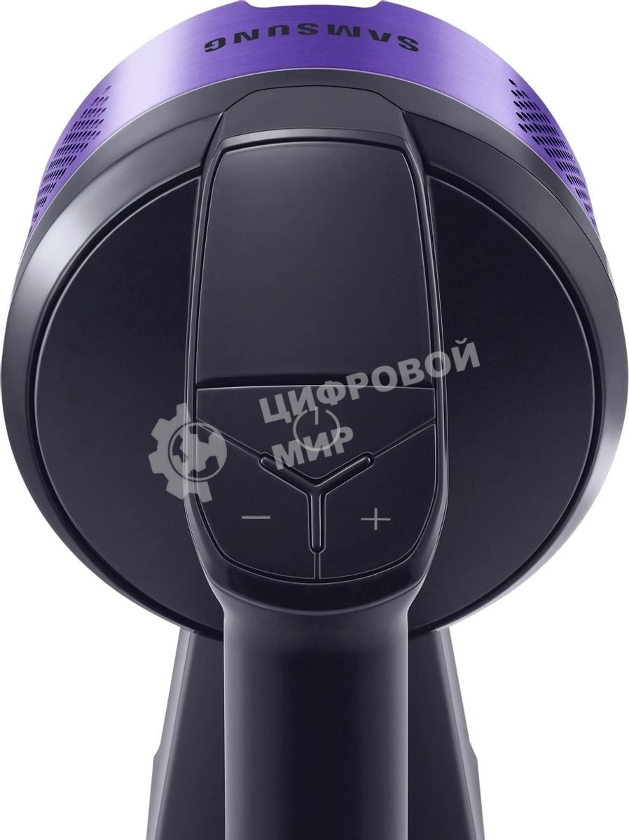 Пылесос вертикальный Samsung VS15A6031R4/EV фиолетовый/черный, питание от аккумулятора, 150 Вт, уборка сухая, пылесборник 0.8 л, работа от АКБ max 40 мин.