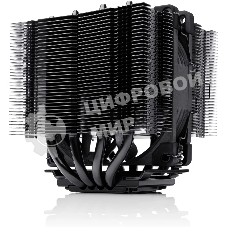 Кулер для процессора Noctua NH-D9L chromax черный, 92 мм, медь, 0-2000 об/мин, 22.8 дБ, 4 pin PWM, 140 Вт, высота 110 мм