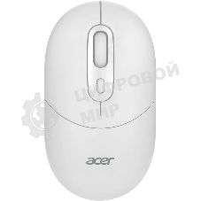 Мышь беспроводная Acer OMR301 белый, 1600 dpi, радиоканал, Bluetooth, USB, кнопки - 4