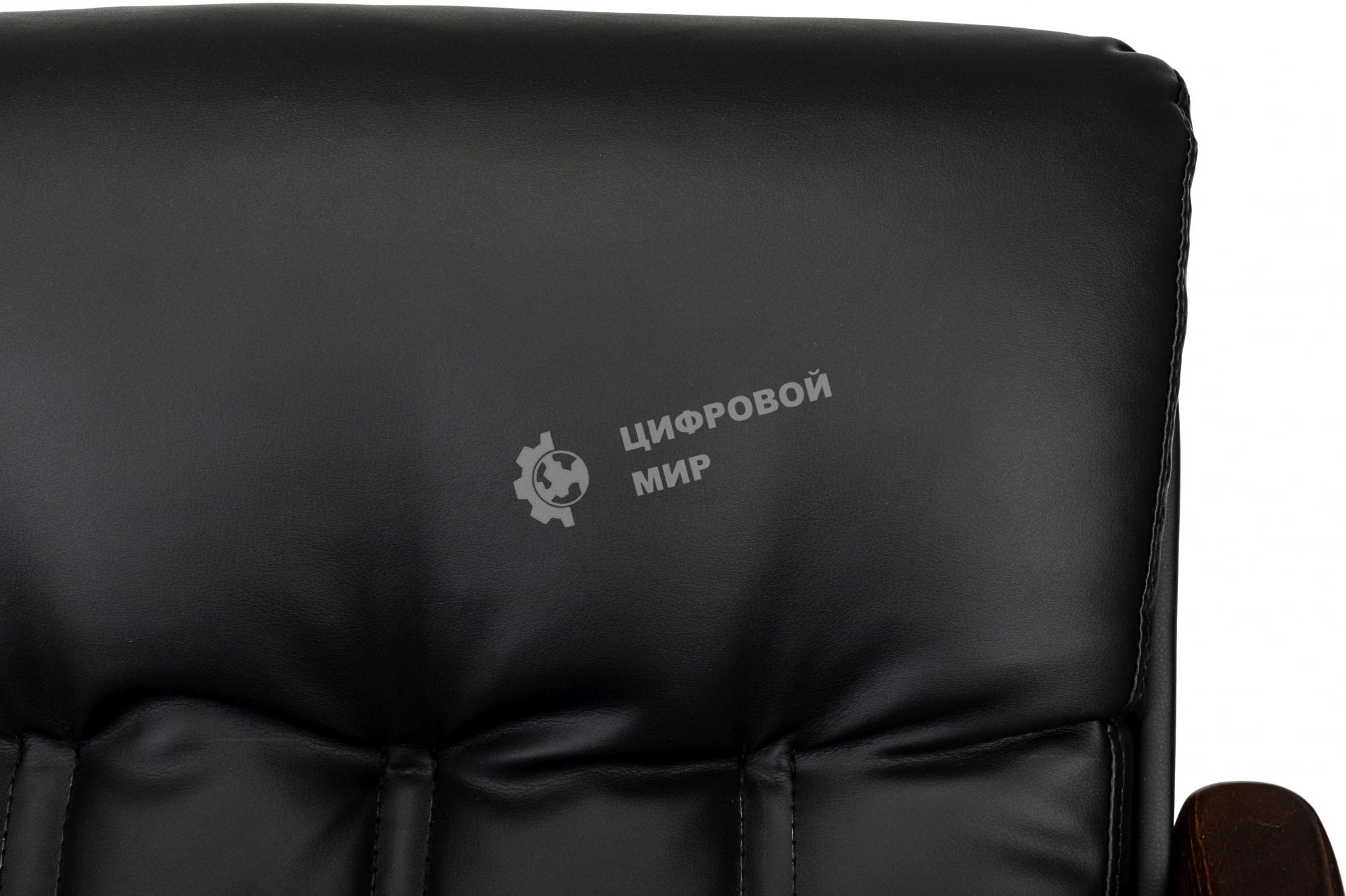 Кресло руководителя Бюрократ T-9932W-LOW-Eco черный, эко.кожа, низк.спин. крестов. металл/дерево