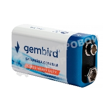 Батарейка солевая Gembird Gb-6F22-1F, тип Крона(6F22), 1шт, пленка, 9 В