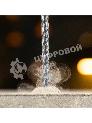 Бур по бетону Denzel цельная крестовая пластина, 6x165 мм, SDS PLUS