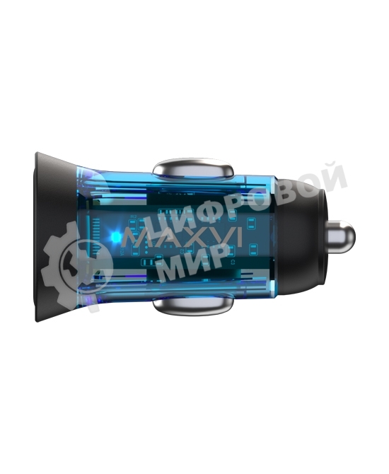 Автомобильное зарядное устройство Maxvi CCM-MS603PD 43W 6A (USB + Type-C, QC3.0 PD3.0) черный