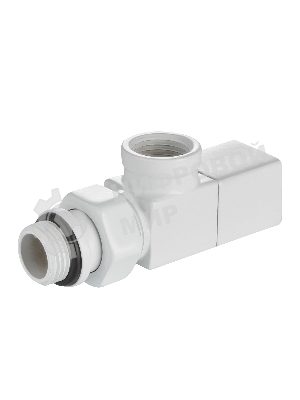 Набор дизайн-вентилей Royal Thermo CUBE, осевой (белый) 1/2