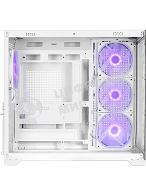 Корпус без блока питания PCCooler C3T700 ARGB WH, Midi-Tower, TG, 4x120мм ARGB, 1xUSB-A 3.0 + 1xUSB-A 2.0 + 1xUSB-C, ATX, mATX, mITX белый