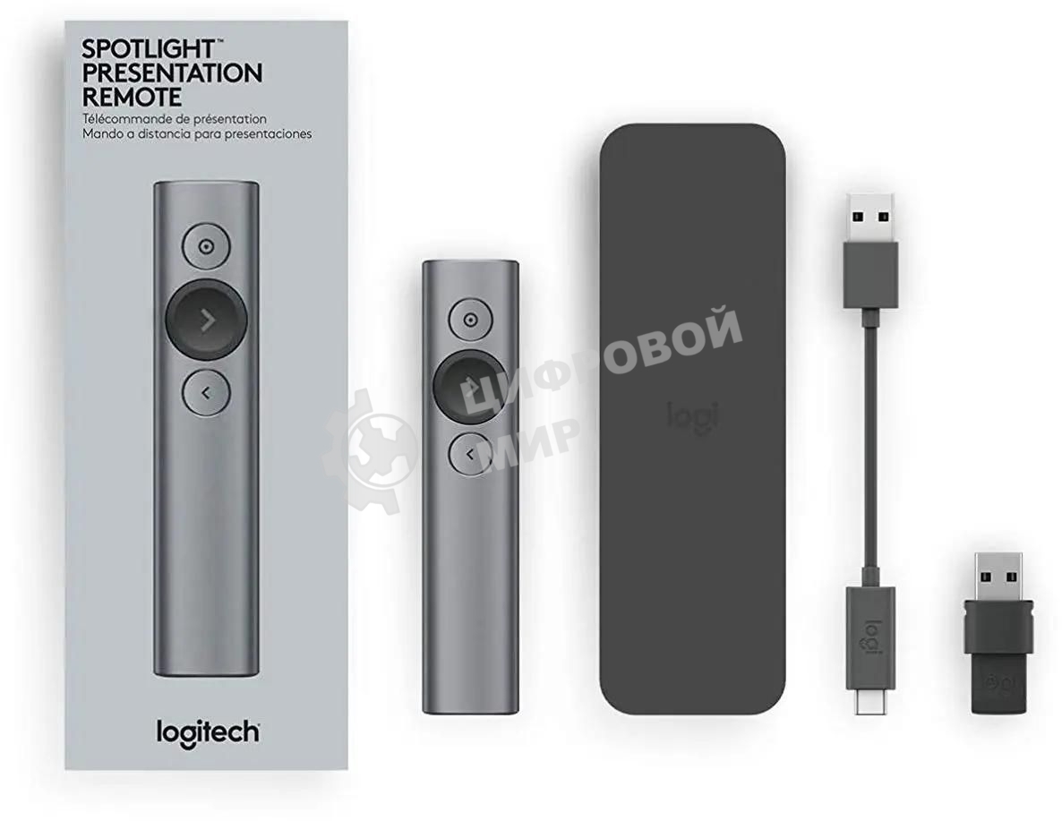 Презентер Logitech Spotlight R-R0011 серый, Bluetooth, кнопки - 3