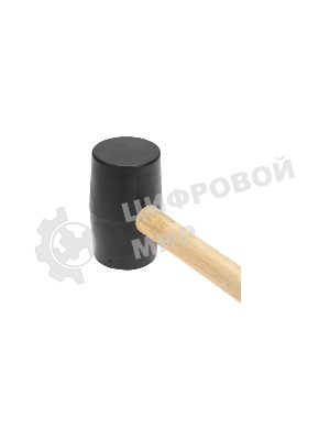 Киянка резиновая Kranz KR-12-8145 910 г, черная резина, деревянная рукоятка