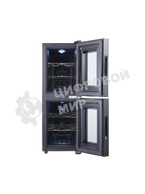 Винный шкаф CellarPrivate CP012-2Е черный, 32 л, 2 отсека, 12 бут.