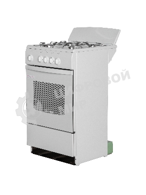 Плита газовая De Luxe 5040.38 г (щ) белый, конфорок 4 шт, духовка 43 л, 50 см x 85 см x 50 см