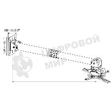 Кронштейн для проектора Cactus CS-VM-PR16L-AL серебристый макс.13.6кг настенный и потолочный поворот и наклон