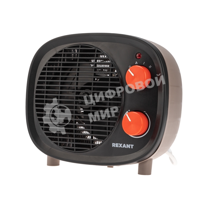 Тепловентилятор Rexant черный, 2000 Вт, 20 м2, термостат