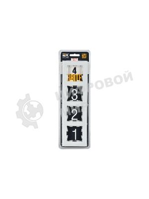 Рамка 4-местная IEK BRITE РУ-4-2-БрБ (BR-M42-G-K01) стекло белый