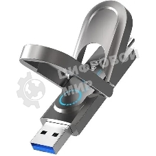 Флешка USB Netac US9 (NT03US9C-512G-32TA), 512Gb, USB 3.2 Gen2 Type-A/USB Type-C, R/W 1000/900, серебристый