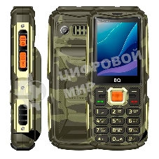 Мобильный телефон BQ 2430L Tank Connect камуфляж/золотистый