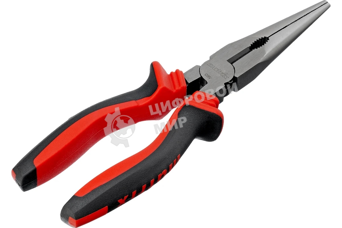 Длинногубцы прямые Matrix 17311, 200 мм, хром-ванадий, двухкомпонентные рукоятки