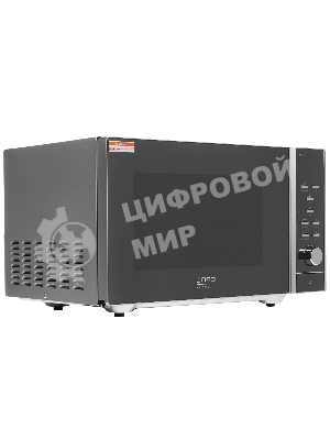 Микроволновая печь CASO MG 25 Ceramic Menu серебристый/черный, 25 л, 900 Вт, переключатели - кнопки, поворотный механизм