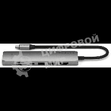 Док-станция (USB-хаб) Satechi ST-P7SM 7-in-1 USB-C Slim Multiport Adapter with Ethernet (Type-C,HDMI, 2xType-A, SD,microSD, RJ-45), до 80 Вт серый