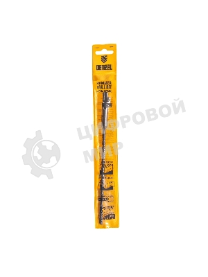 Бур по бетону Denzel двойная спираль, Cobalt W-tip, 6x210 мм, SDS PLUS