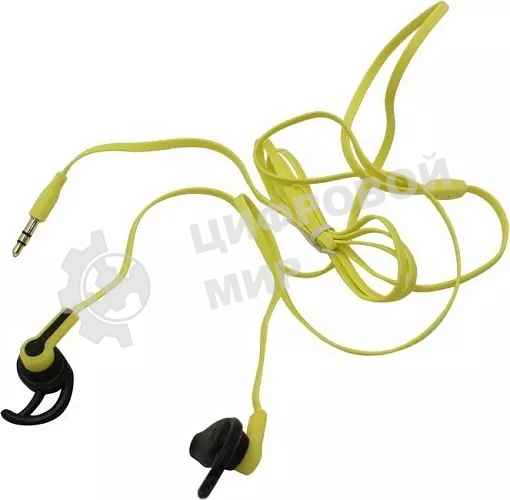 Внутриканальные наушники Smartbuy Rider, силиконовые насадки с упорами, черн/желт (SBE-2095)