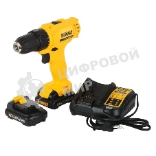 Дрель-шуруповерт DeWalt DCD700D2, 12 В, 2 Ач, 24 Нм, щеточный