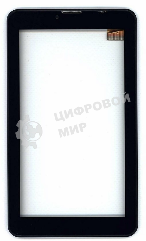 Сенсорное стекло (тачскрин) для Irbis TZ762, черное с рамкой