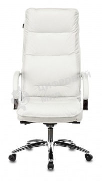 Кресло руководителя Бюрократ T-9927SL слоновая кость, кожа, крестов. хром