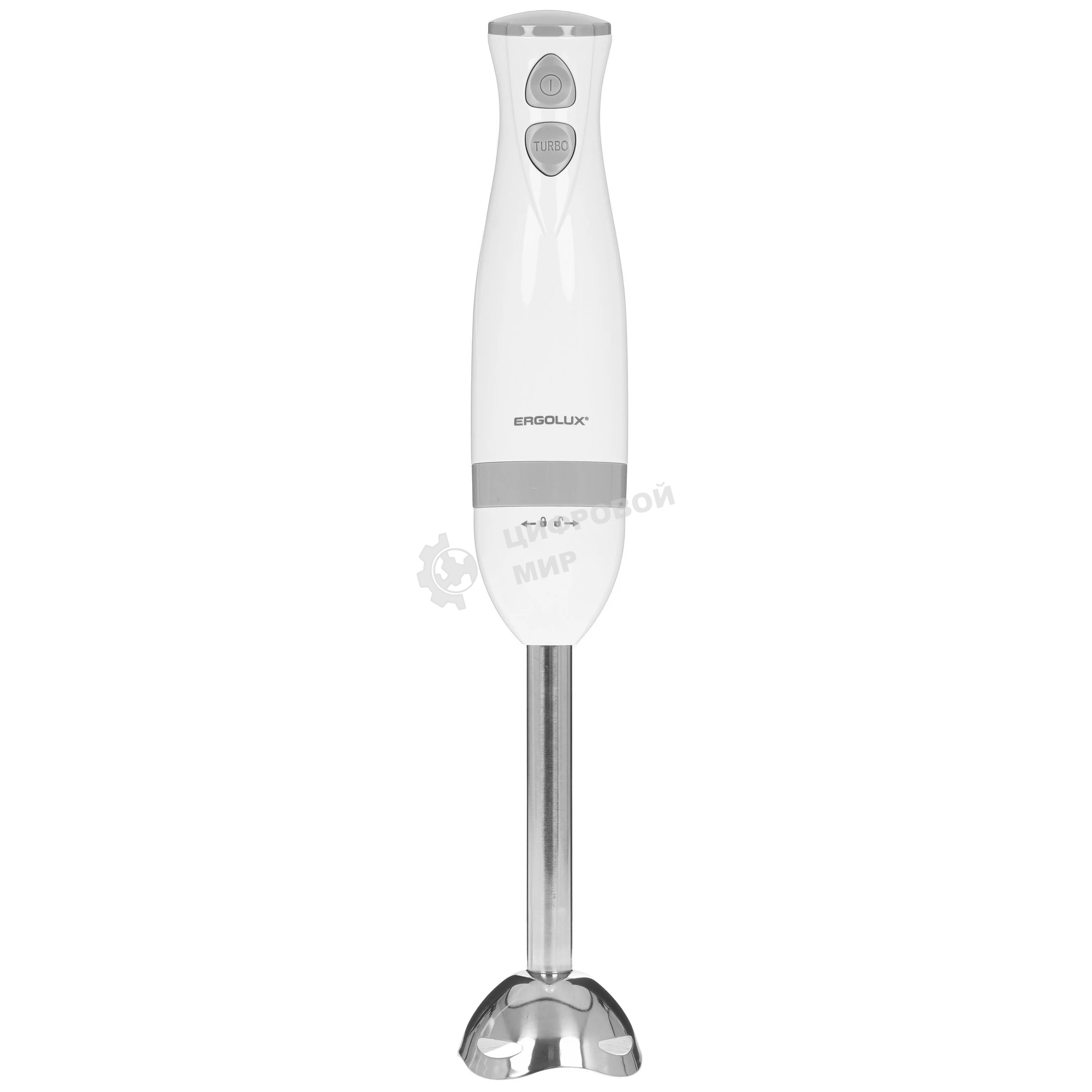 Блендер погружной Ergolux ELX-HB02-C31 (13125) 2 скорости, 500 Вт, 220-240В нерж.сталь, бело-сер.