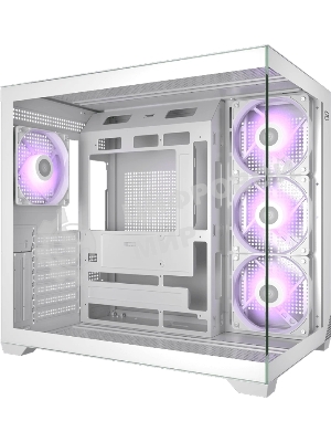 Корпус без блока питания PCCooler C3T700 ARGB WH, Midi-Tower, TG, 4x120мм ARGB, 1xUSB-A 3.0 + 1xUSB-A 2.0 + 1xUSB-C, ATX, mATX, mITX белый