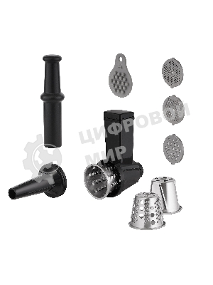 Мясорубка электрическая Korting KMG 0604 X серебристый, 2500 Вт, 3.5 кг/мин, реверс, защита от перегрузки, насадки - 6