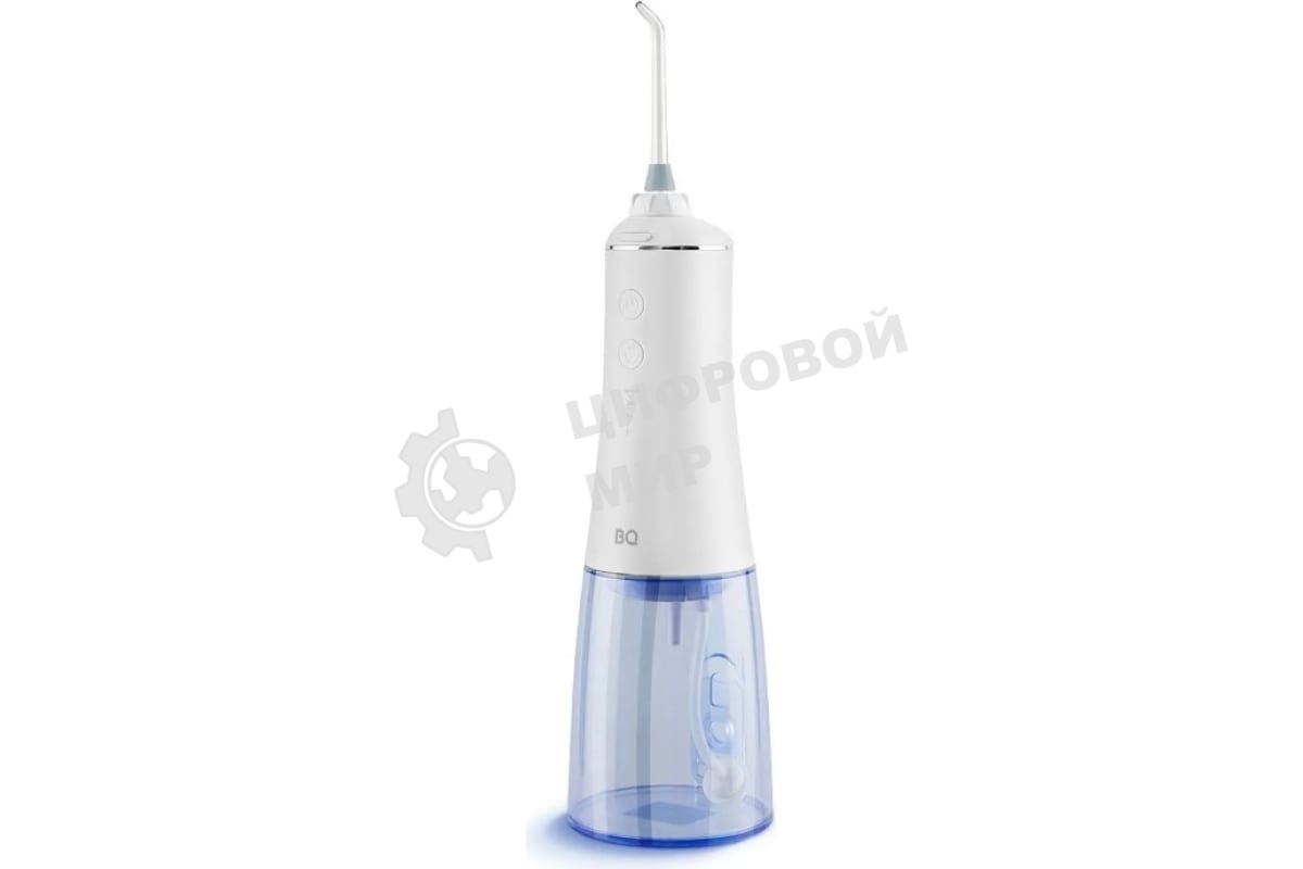 Ирригатор BQ IR003 белый/синий, от аккумулятора, 350 мл, 6 режимов