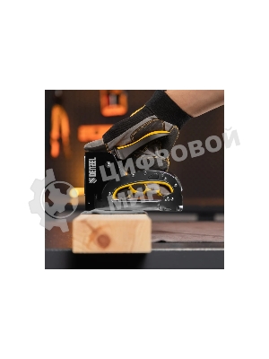 Степлер мебельный Denzel, стальной корпус, быстрая загрузка, регул. силы удара, тип 53, 4-14 мм