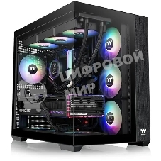 Компьютерный корпус Thermaltake View 380 TG ARGb черный без БП ATX 6x120мм 2x140мм 1x200мм 2xUSB3.0 audio bott PSU