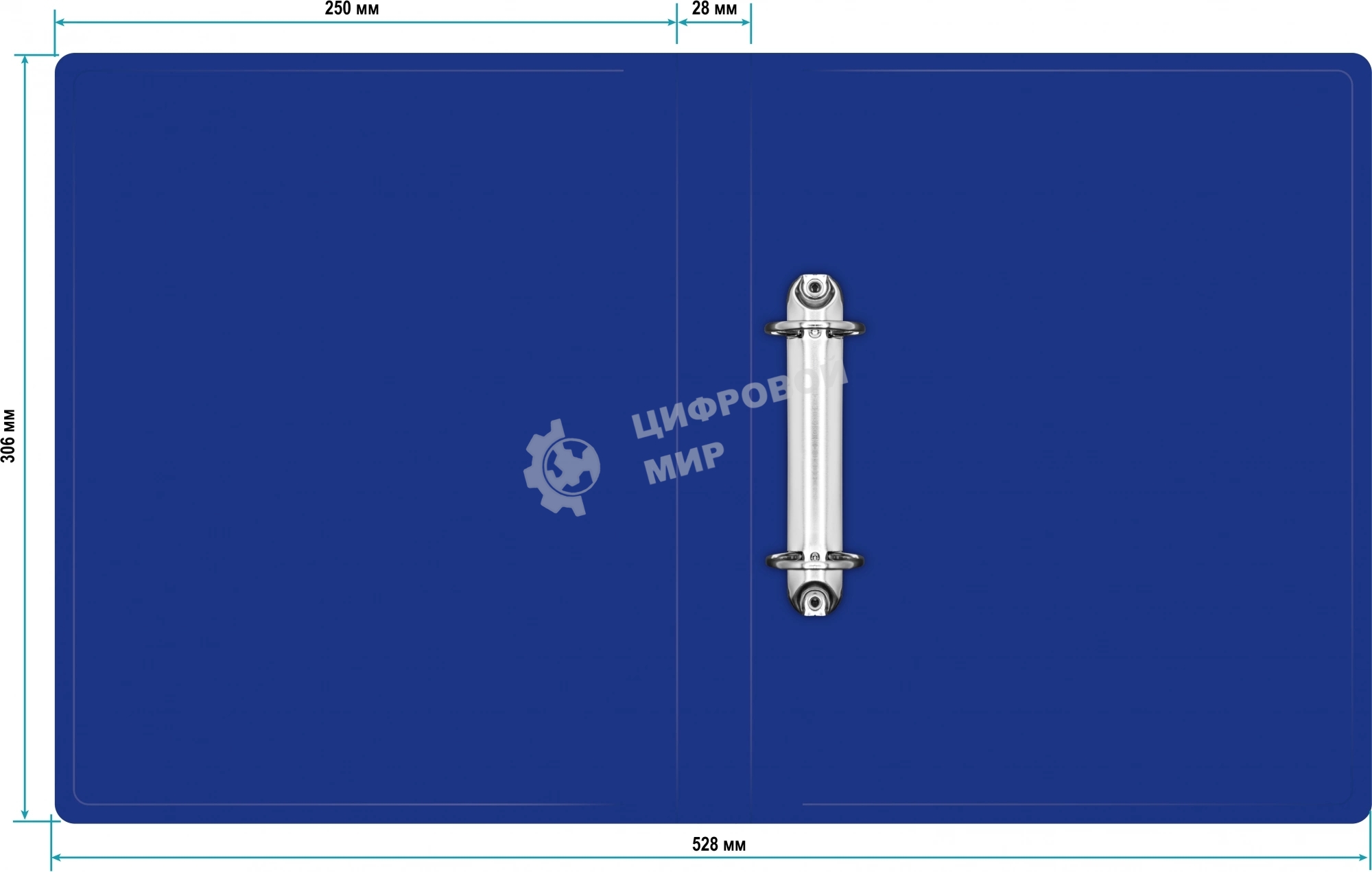 Папка на 2-х кольцах Silwerhof Eco A4, пластик, 0.5мм, синий