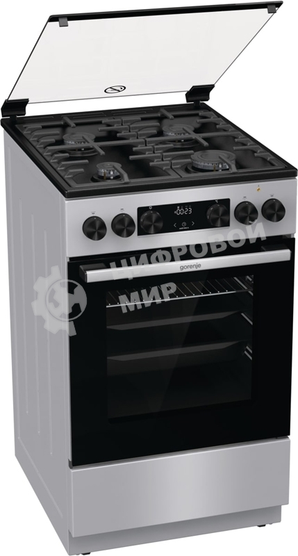 Плита Комбинированная Gorenje GK5C41SF серый (стеклянная крышка) реш.чугун