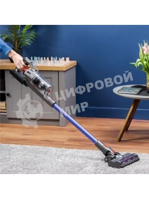 Пылесос вертикальный Zelmer STICK ZSVC822 STEFAN синий/серый, питание от аккумулятора, 200 Вт, уборка сухая, пылесборник 0.35 л