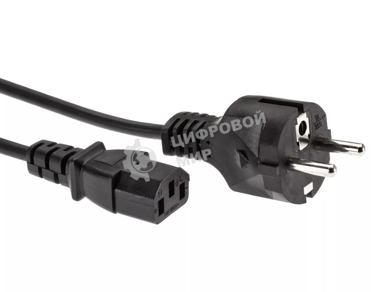 Кабель компьютер - розетка 3 м 220V (Европейский стандарт) VCOM/TELECOM