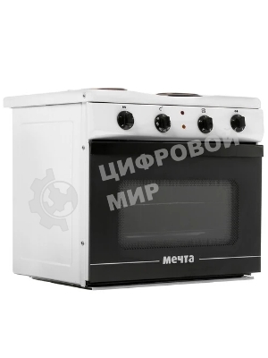 Плита электрическая Мечта 15М белый, конфорок 2 шт, духовка 25 л, 50 см x 47 см x 43 см